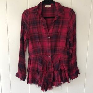 Plaid button down